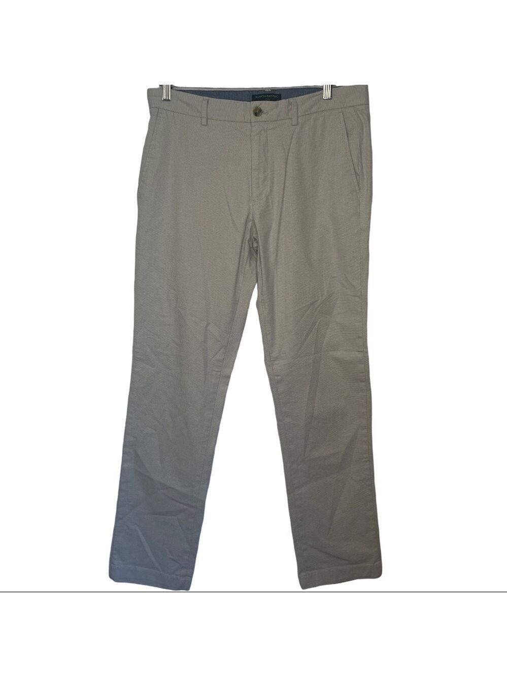 Banana Republic Men’s Slim Fit 32 x 32” Light Grey Tapered Leg Casual Dr…